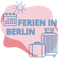 Illustration mit den Worten Ferien in Berlin