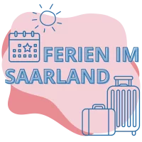 Illustration mit den Worten Ferien im Saarland